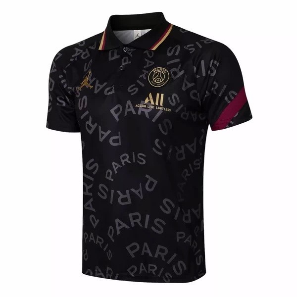 Polo Paris Saint Germain 2021-22 Negro Amarillo